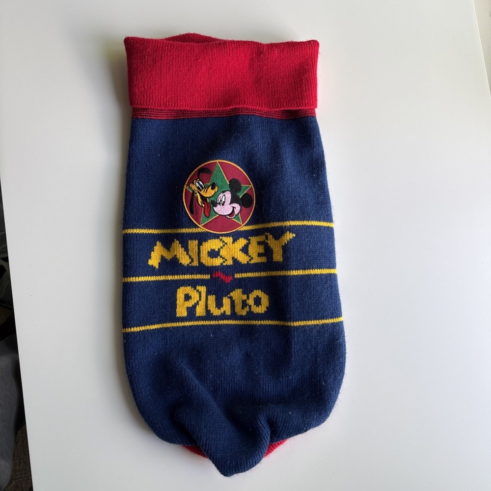 Vintage Mickey And Pluto Disney Dog Sweater